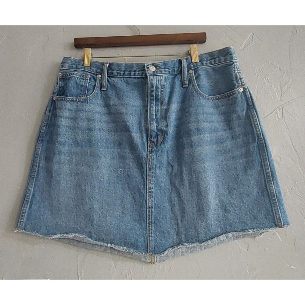 Madewell  Rigid Denim A Line Skirts Women's Size 33,western, 36 Inch Waist.